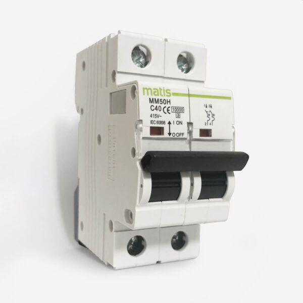 2 Pole C40 Amps MCB Type A - Matismart