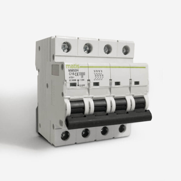 4 Pole C16 Amps MCB Type A
